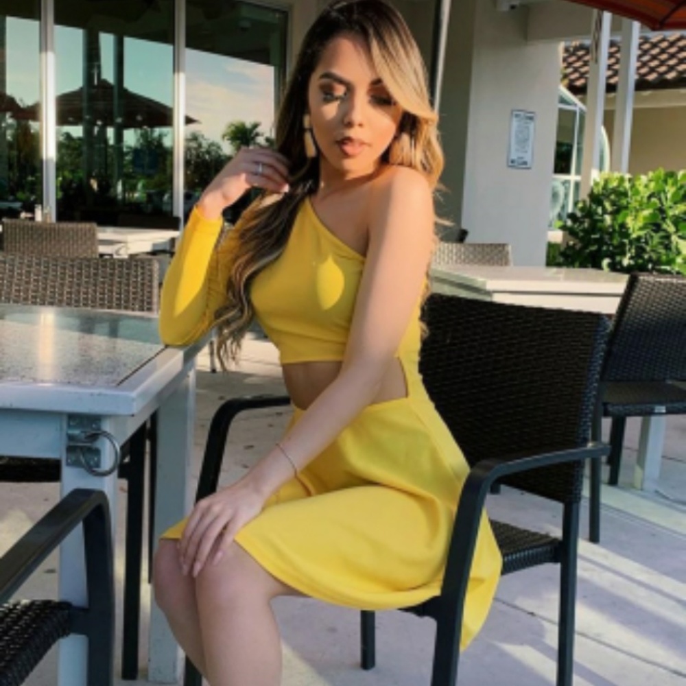 Yellow Skater Dress